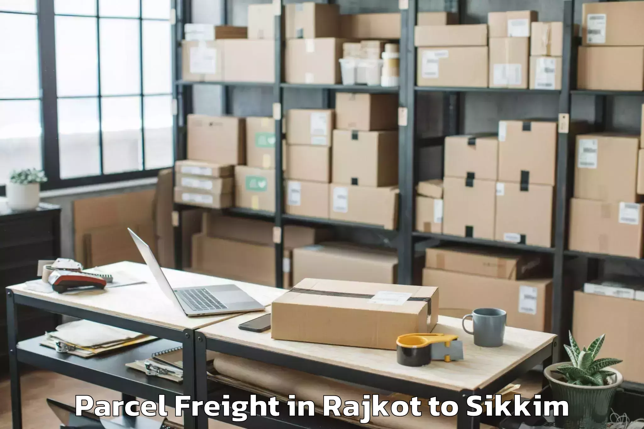 Easy Rajkot to Sikkim Manipal University Gang Parcel Freight Booking